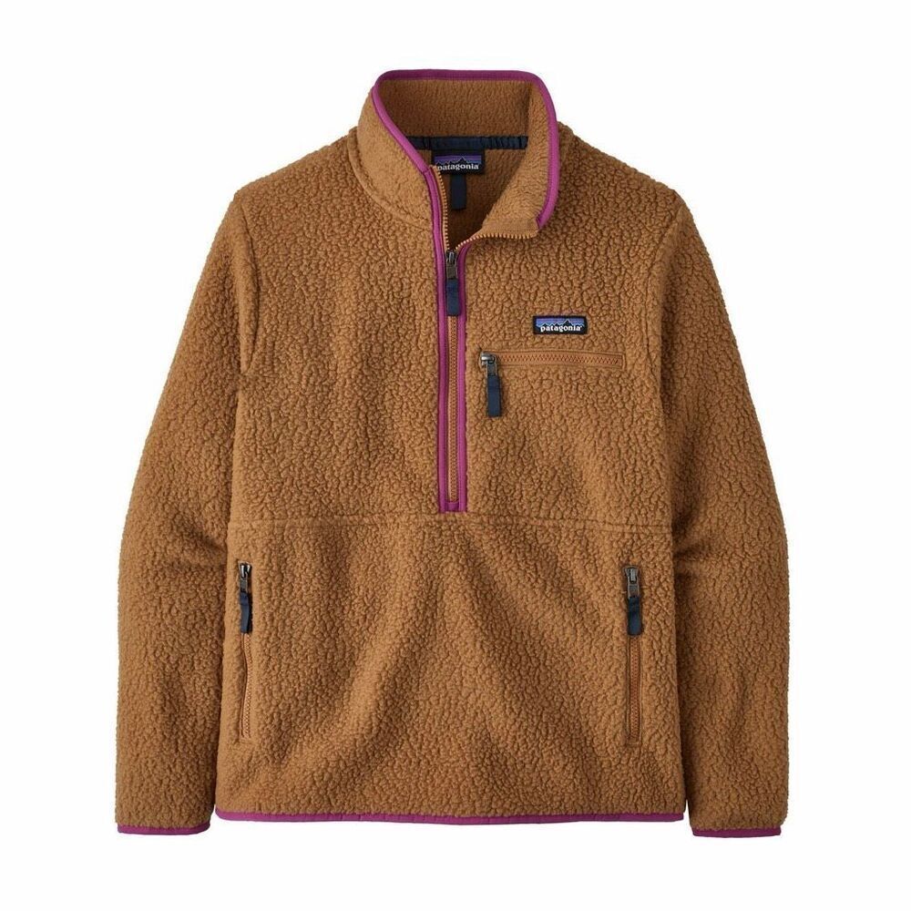 Patagonia Women's Retro Pile Marsupial XS‎ Brown Tan Pink